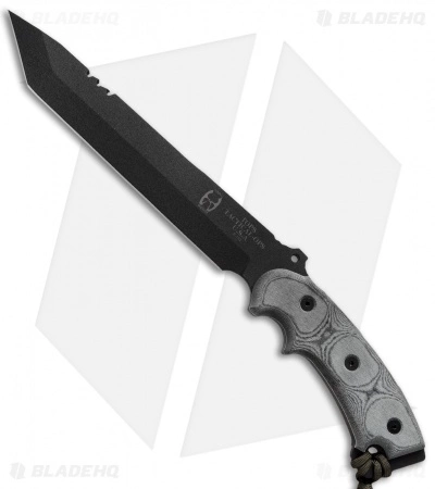 TOPS Knives Ron Hood Anaconda Black Micarta Fixed Blade Knife (9.5" Black Tanto) 3 TOPS Knives Ron Hood Anaconda Black Micarta Fixed Blade Knife (9.5" Black Tanto)