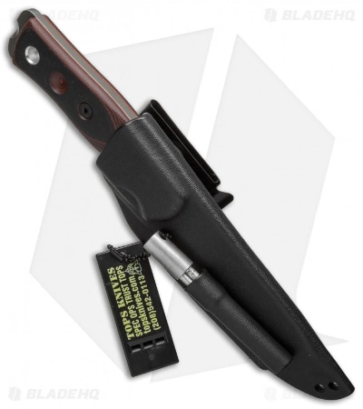 TOPS Knives BOB Fieldcraft Knife Black/Red G-10 (4.625" Gray) 4 TOPS Knives BOB Fieldcraft Knife Black/Red G-10 (4.625" Gray) - Image 2