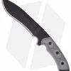 TOPS Knives Dart Fixed Blade Knife 5160 Steel (7" Black Plain) DART-002