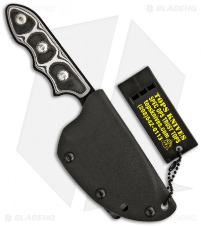 TOPS Knives FDX XL Hunter Point Knife Black/White G-10 (3" Black Plain) FDX-06 4 TOPS Knives FDX XL Hunter Point Knife Black/White G-10 (3" Black Plain) FDX-06 - Image 2