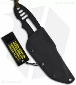 TOPS Knives C.A.T. Series #202 Covert Anti-Terrorism Knife (3.25" Black Plain) -Avokelavavat Sales Store tops knives fixed interceptor tp330 black tanto sheath