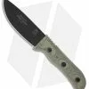 TOPS Knives Tactical Steak Knife Fixed Blade (4" Black Plain) TSK-01