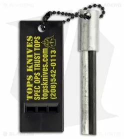 TOPS Knives Lite Trekker Tan/Black Fixed Blade Knife (4.25" Black Plain) TLT-01 7 TOPS Knives Lite Trekker Tan/Black Fixed Blade Knife (4.25" Black Plain) TLT-01 -Avokelavavat Sales Store tops lite trekker tptlt01 whistle 1