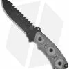 TOPS Knives Steel Eagle 105 Fixed Blade Knife (5" Black Plain) 105HP