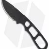 TOPS Knives Tibo Fixed Blade Knife (2.75" Black Plain) TIBO-01