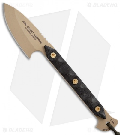 TOPS Knives High Desert Harpoon XL Knife Fixed Blade (3.5" Tan Plain) HDH-01 3 TOPS Knives High Desert Harpoon XL Knife Fixed Blade (3.5" Tan Plain) HDH-01