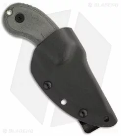 TOPS Knives Wolf Pup Fixed Blade Knife (2.5" Black Plain) WP010 -Avokelavavat Sales Store tops wolf pup wp010 side