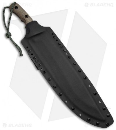 Treeman Knives Combat Machete Fixed Blade Knife Green Micarta (12" Black Plain) 4 Treeman Knives Combat Machete Fixed Blade Knife Green Micarta (12" Black Plain) - Image 2
