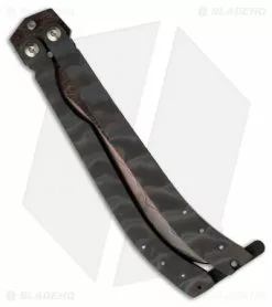 Reese Weiland Toxic Persian Balisong Titanium Butterfly Knife (Damascus) -Avokelavavat Sales Store weiland toxic persian bali blued dama ti sculpted flame side