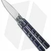 Reese Weiland / Ron Miller Custom Balisong Ti Channel Purple Ano (3.25" Satin)