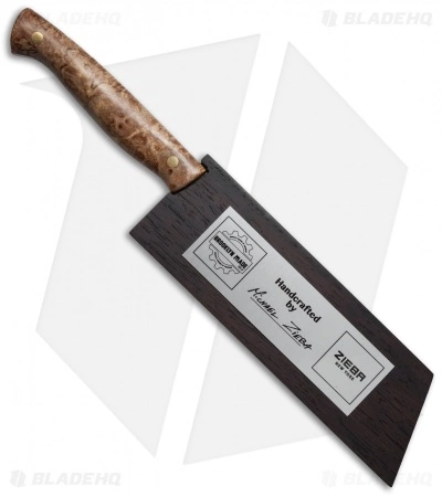 Michael Zieba Browne Santoku Knife Wenge Wood + Saya (6.5" Aogami #2 Blue Steel) 4 Michael Zieba Browne Santoku Knife Wenge Wood + Saya (6.5" Aogami #2 Blue Steel) - Image 2