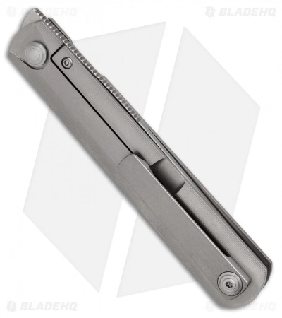 Zieba Knives G2 S.U.T.G. Frame Lock Knife Titanium (3.5" Stonewash) 4 Zieba Knives G2 S.U.T.G. Frame Lock Knife Titanium (3.5" Stonewash) - Image 2