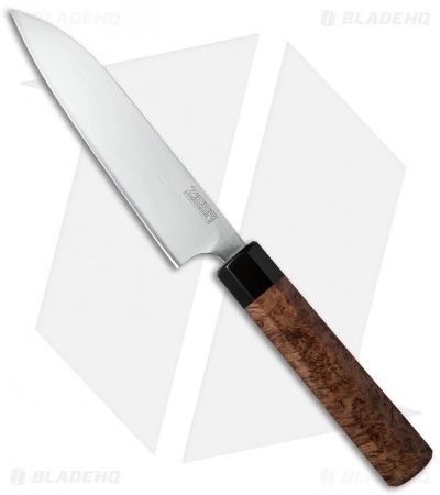 Michael Zieba Custom Japanese Style Kitchen Knife Maple Burl (6" AEB-L) 3 Michael Zieba Custom Japanese Style Kitchen Knife Maple Burl (6" AEB-L)